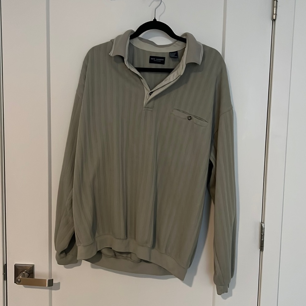 Earthy green cardigan pullover